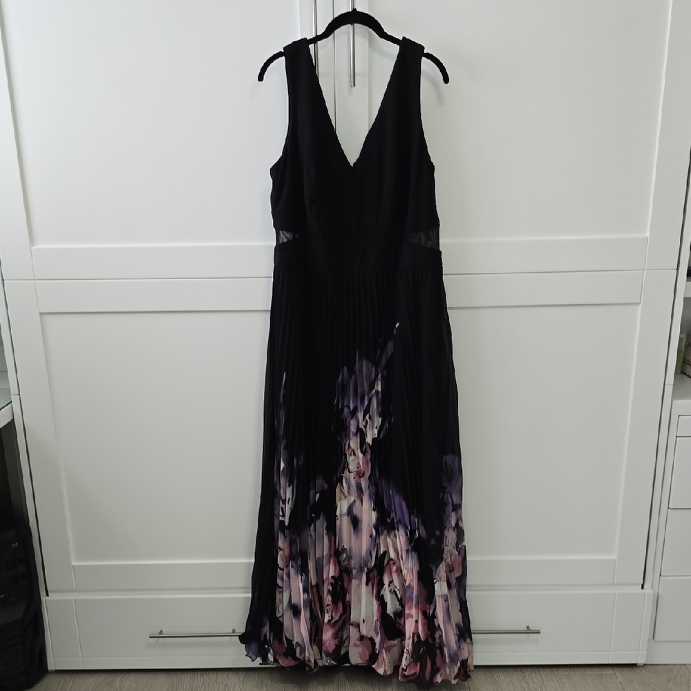 Elegant Black and Purple Women's Dress